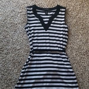 Stripped Sleeveless Tunic Tank